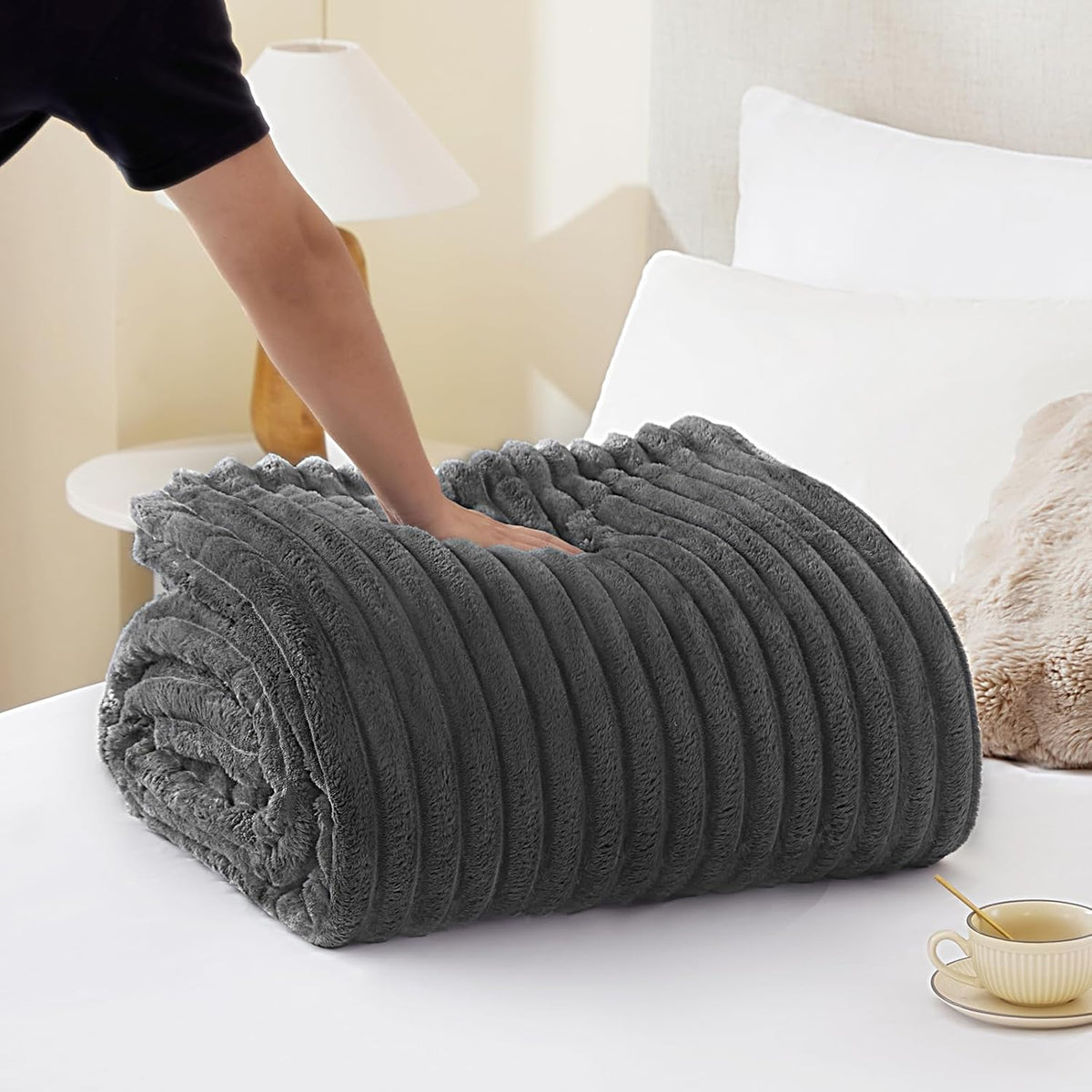 Sherpa Kuscheldecke, 220 x 240 cm, 220 x 240 cm Grau