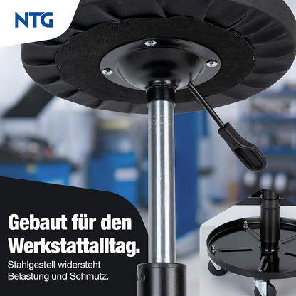 Höhenverstellbarer Werkstatthocker mit Rollen
