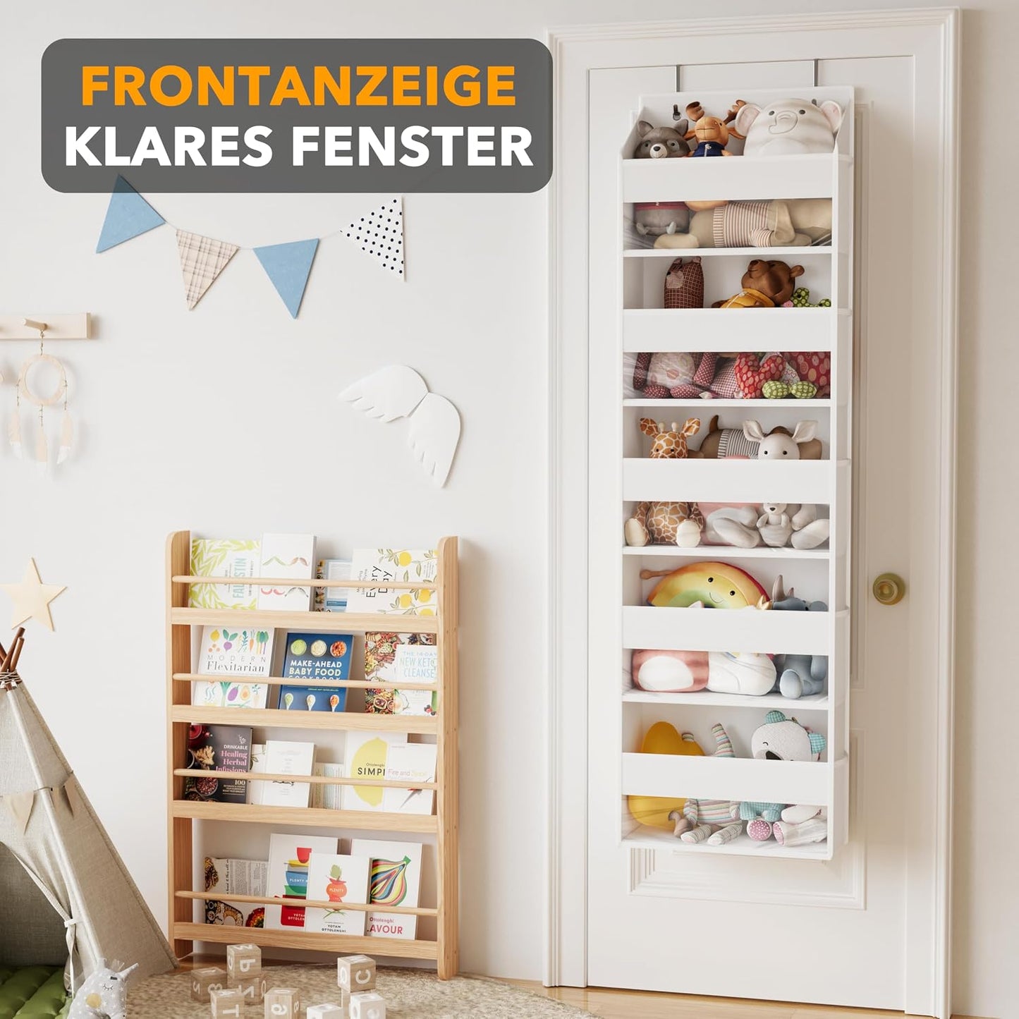 Tür-Organizer mit 5 Ebenen, 1 Packung Weiss