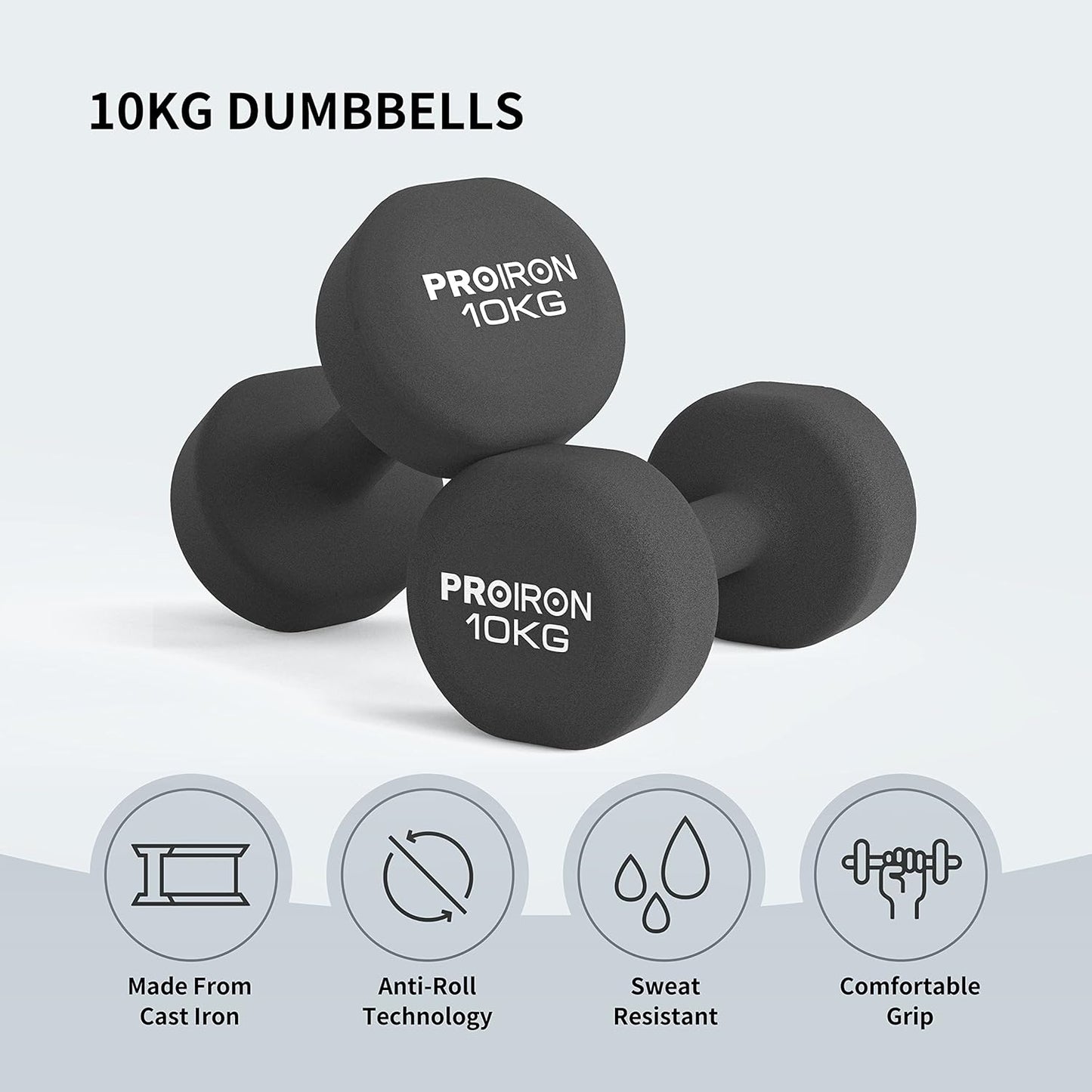 Neopren Kurzhantelset, 2 X [10]KG