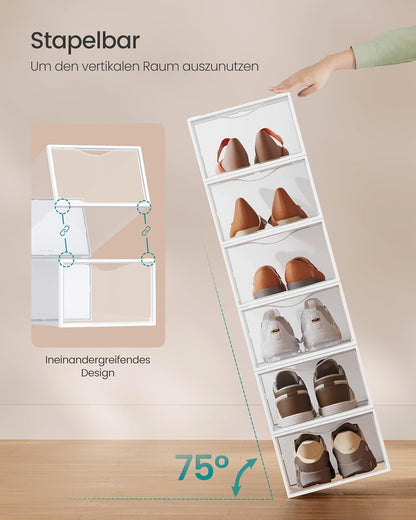 Schuhboxen-Set, Transparent + Wolkenweiss 12