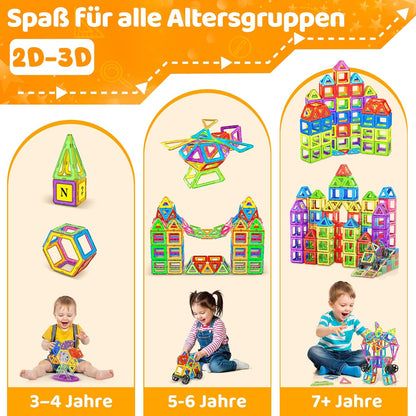 Magnetische Bausteine Konstruktions-Set (120 Teile), A-multi