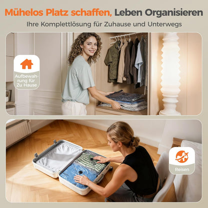 12-teiliges Vakuumbeutel-Set mit USB-C Pumpe, 12 Stück