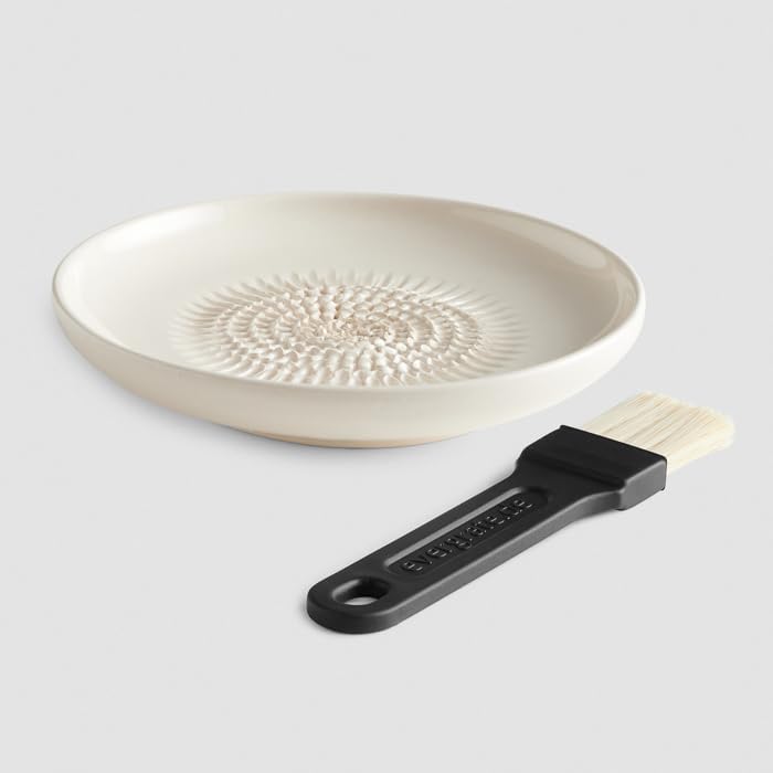 Keramikreibe mit Zubehör-Set, Cremeweiss