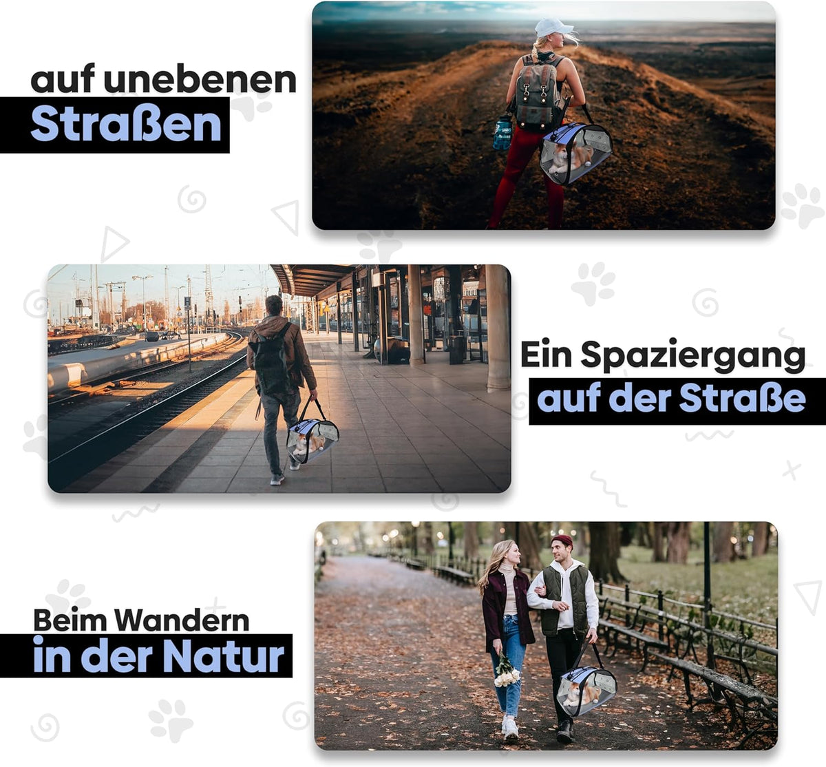 Tragetasche für Hunde und Katzen, Hellblau