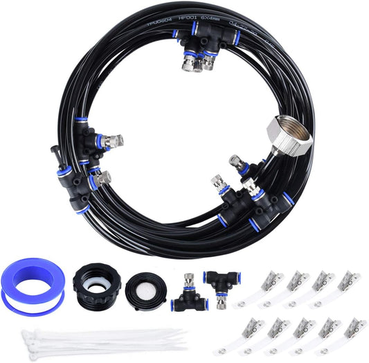 Outdoor Misting System mit 8 m Schlauch & 9 Düsen, 8M