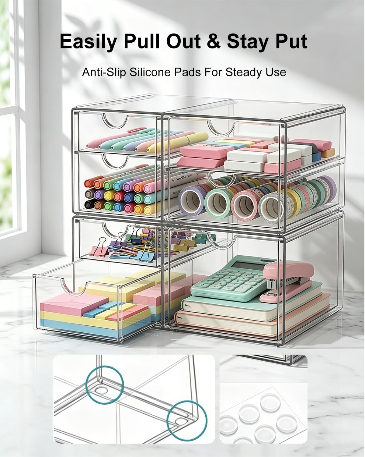Schreibtisch Organizer 2er-Set, 7 Schubladen