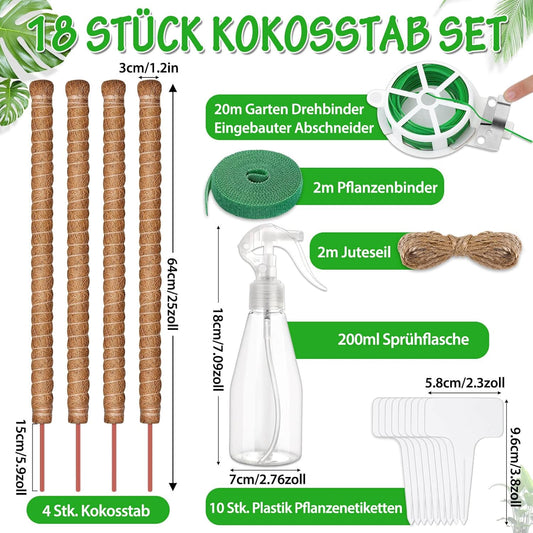 18-teiliges Pflanzenstab Set