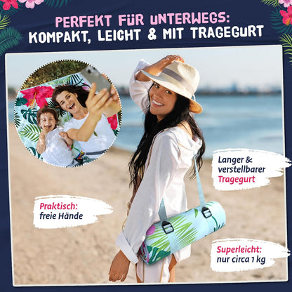 Picknick-Stranddecke, Tropical gerollt 13 x 40 cm (gerollt)