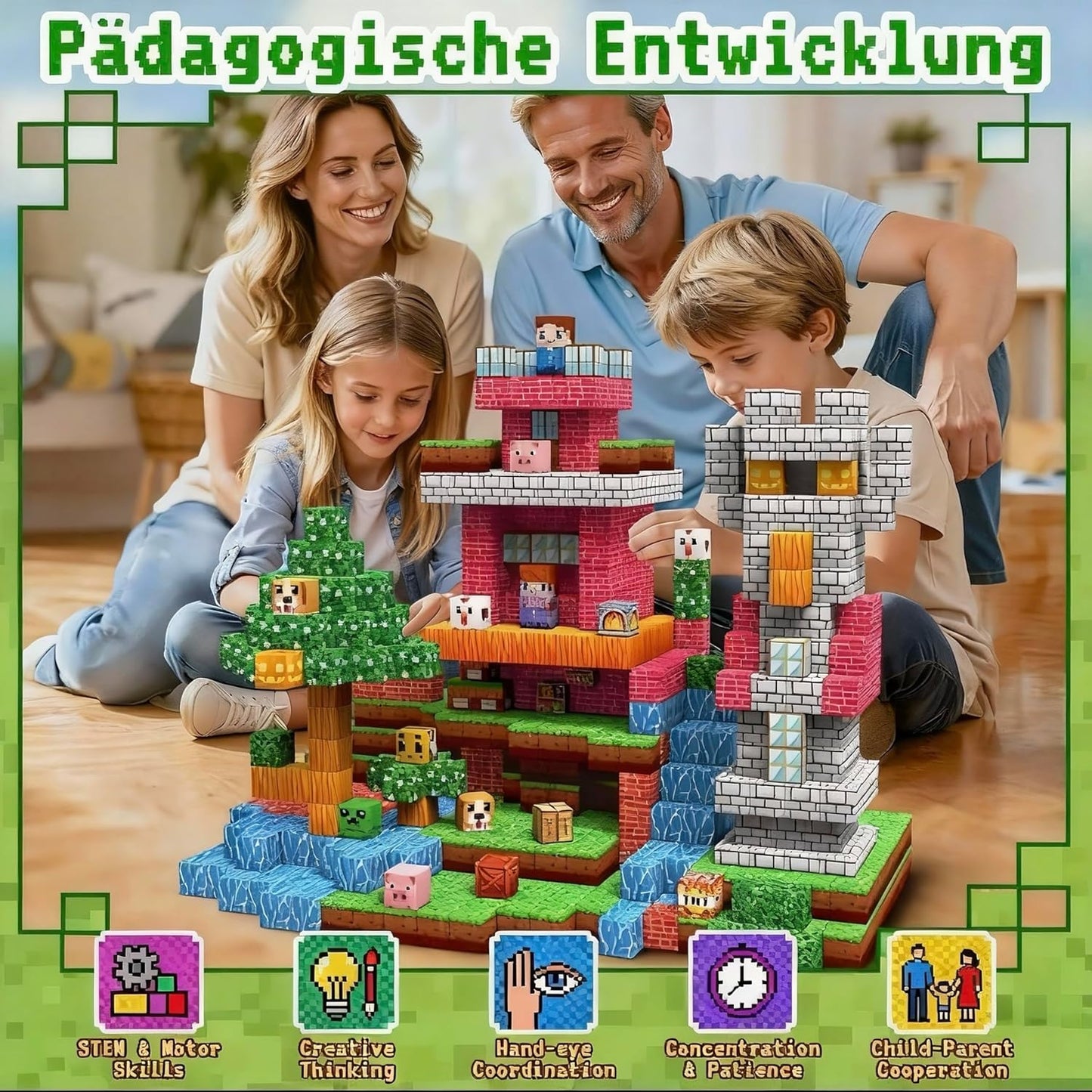 Magnetische Bausteine für Kinder