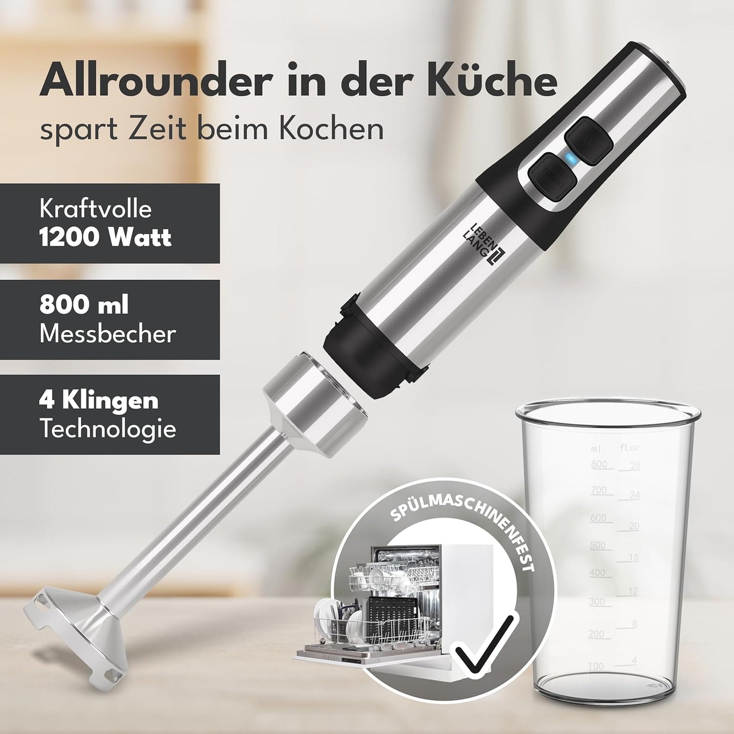 Stabmixer Edelstahl