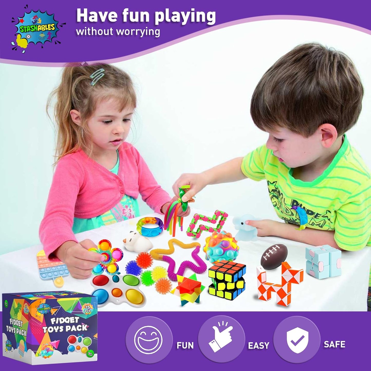 75-teiliges Fidget-Spielzeuge Set