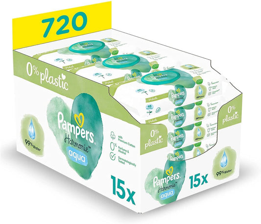 Harmonie Aqua Baby Feuchttücher Box, 720 Stück