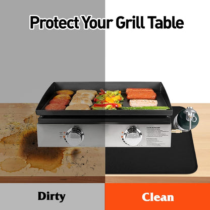 Feuerfeste Grillunterlage 50x70cm, 50x70cm Schwarz