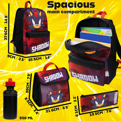 Kinderrucksack-Set Shadow mit Zubehör (4-teilig)