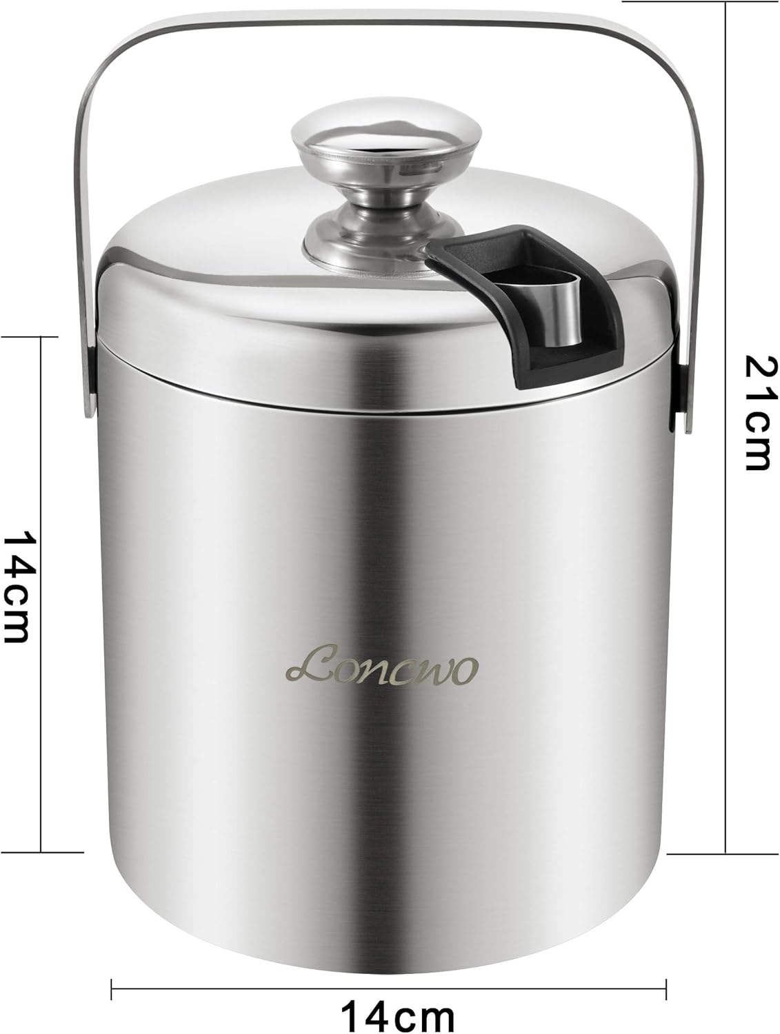 Eiswürfelbehälter mit Deckel und Zange, 1.3L
