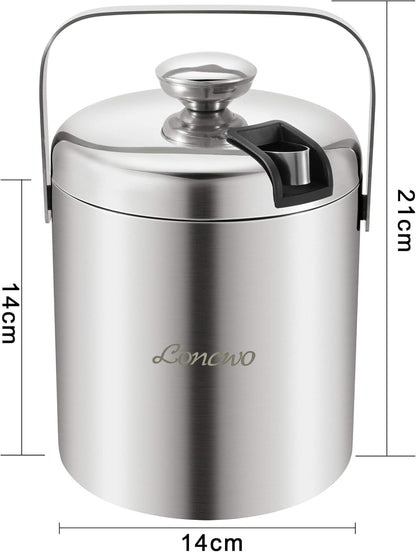 Eiswürfelbehälter mit Deckel und Zange, 1.3L