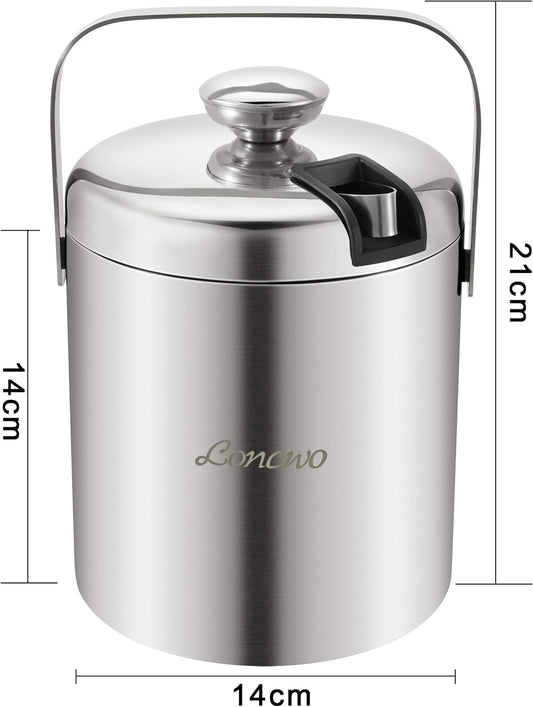 Eiswürfelbehälter mit Deckel und Zange, 1.3L
