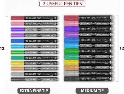 Acrylstifte-Set für Steinmalerei, GLITZERN