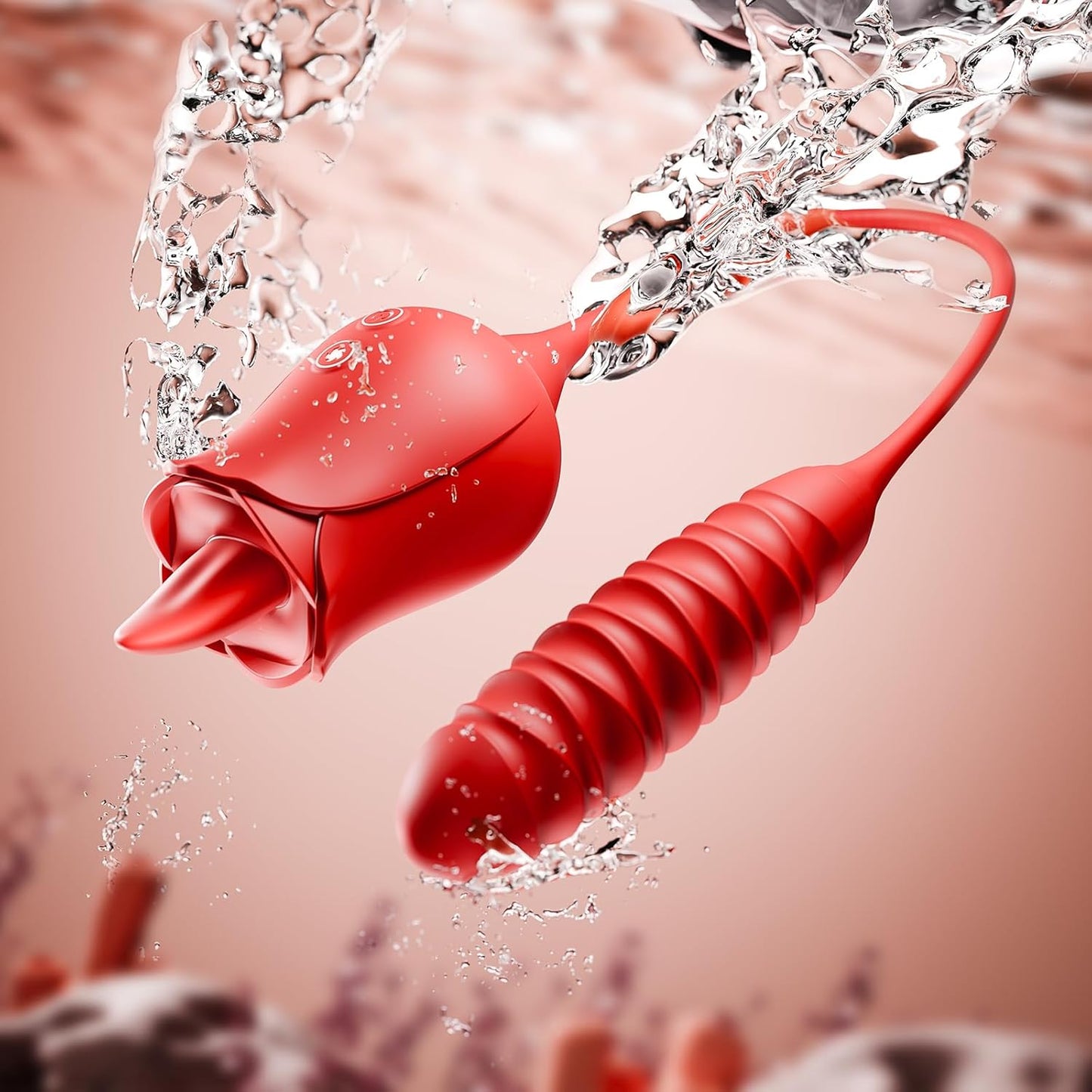 Rosen-Vibrations-Dildo mit 10 Funktionen für Frauen