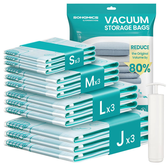 12er-Pack Vakuumbeutel-Set für Kleidung, 12 Beutel (3S+3M+3L+3J)
