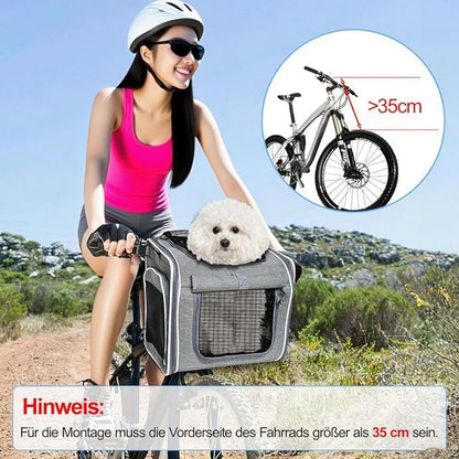 Faltbarer Fahrrad-Hundekorb, Gray