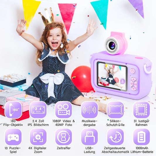 Kinderkamera, Purple Case Unicorn