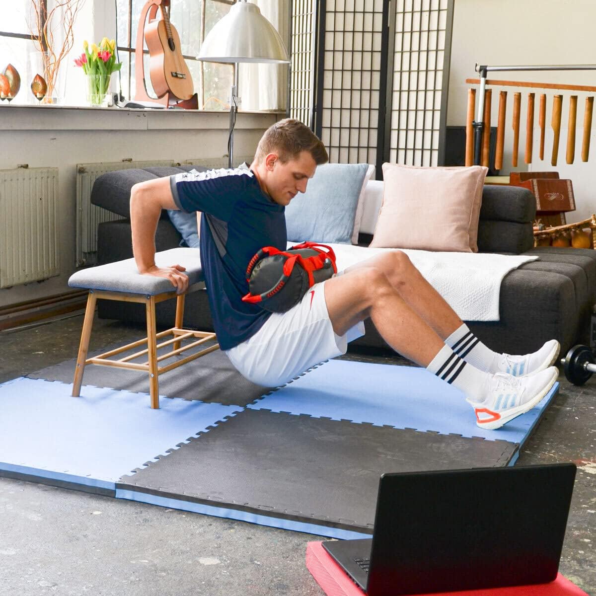 Profi Kampfsportmatte 90x90cm für Zuhause