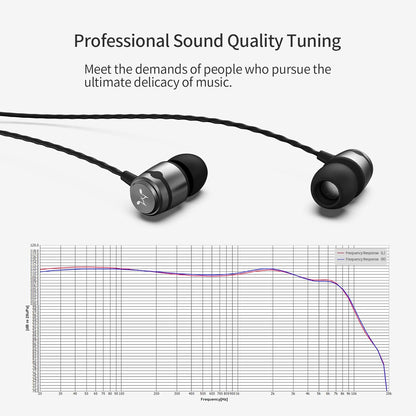 In-Ear HiFi Kopfhörer E50C mit Mikrofon und Fernbedienung, Gun Kabelgebunden mit Mikrofon & 3-Button-Remote