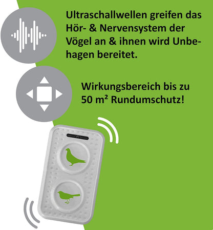 Vogelschreck mit Ultraschall, 2 St&#xFC;ck