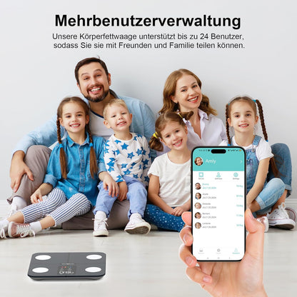 Körperfettwaage, 280 schwarz
