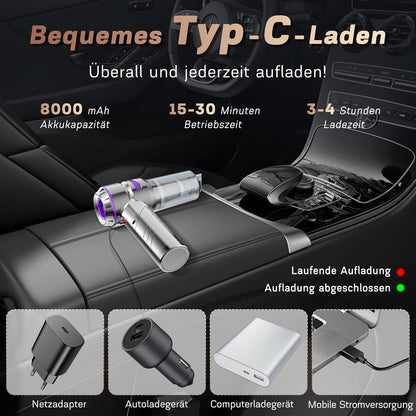 Kabelloser 4-in-1 Handstaubsauger, Silber