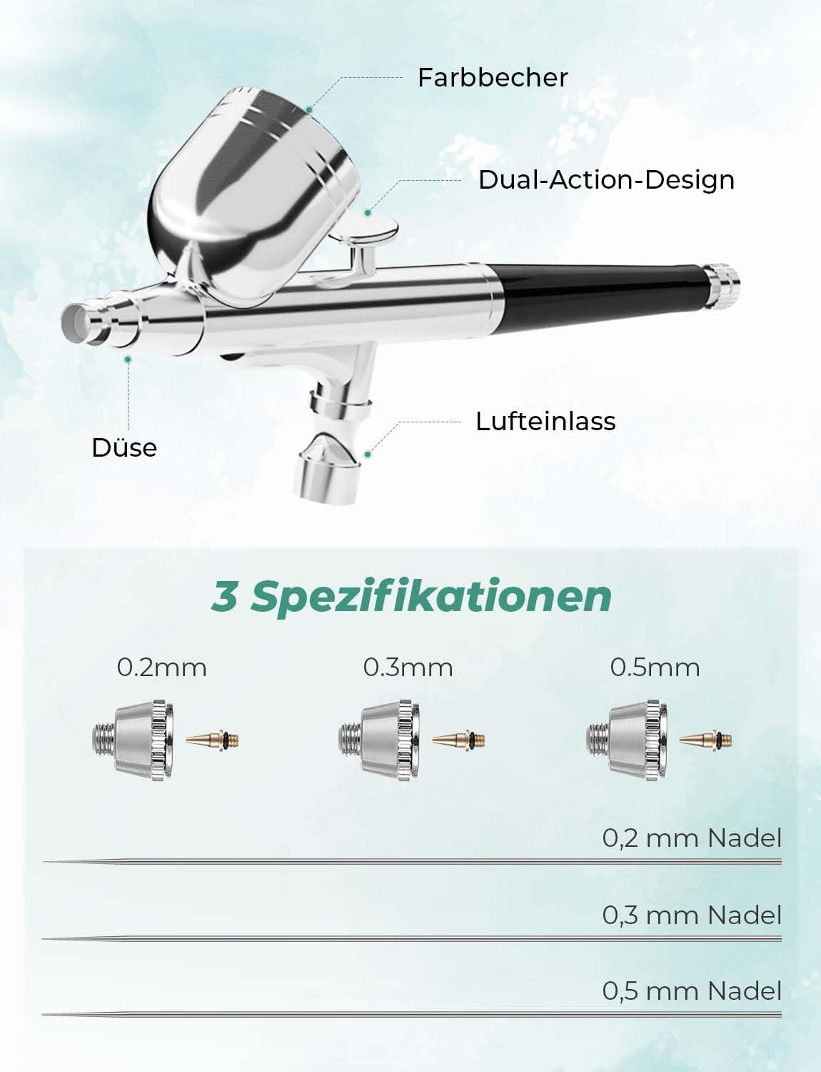 Airbrush Set mit Kompressor