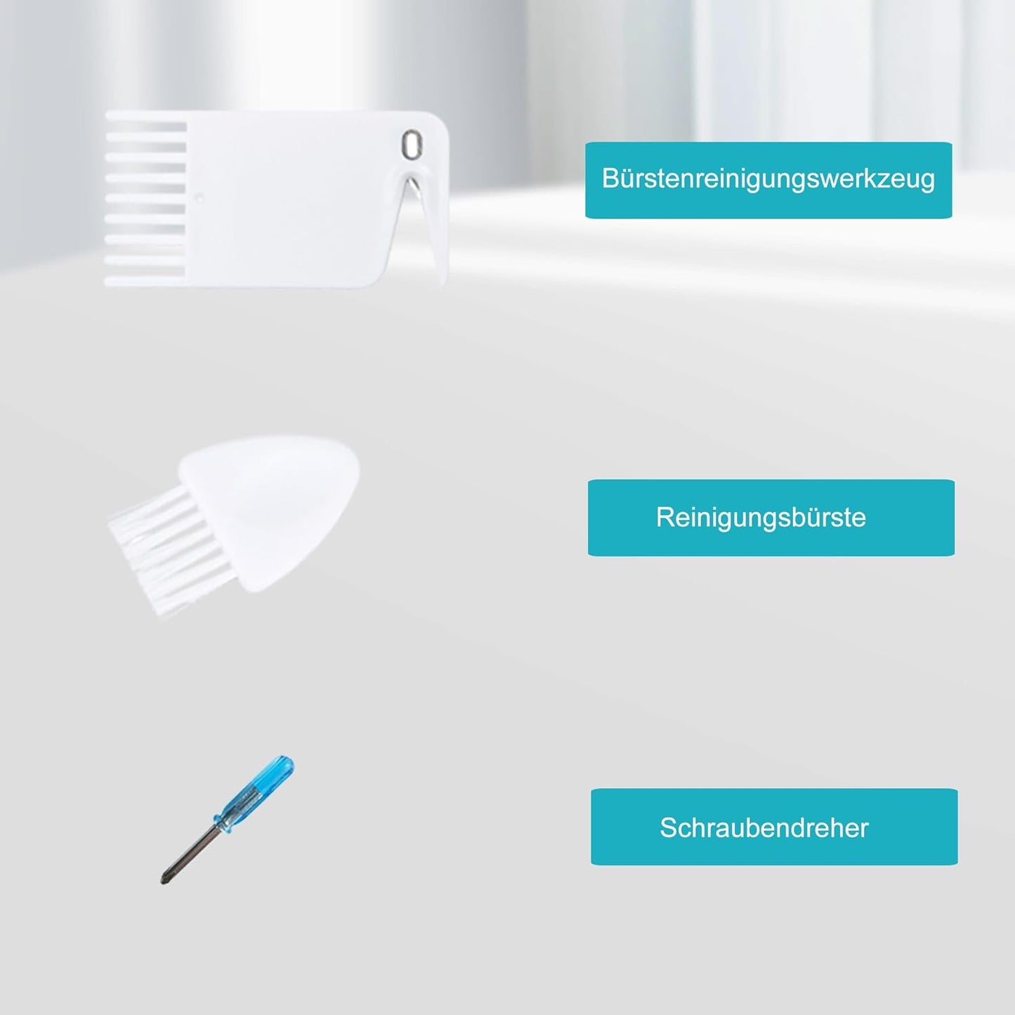 17-teiliges Ersatzteile-Set für Roborock S7 Staubsauger, S7 Kit Weiss Seitenbürsten
