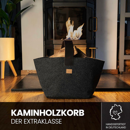 Kaminholzkorb, Anthrazit