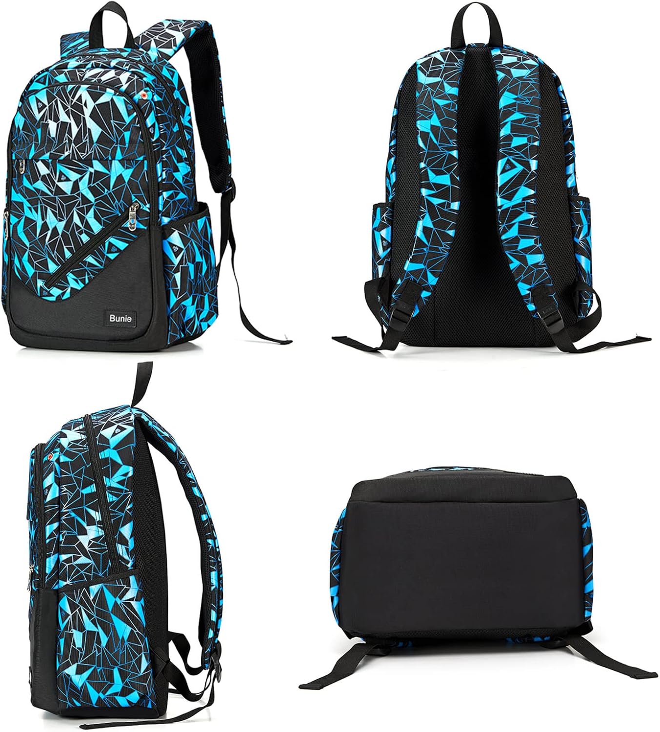 3-teiliges Schulrucksack-Set, Blau L