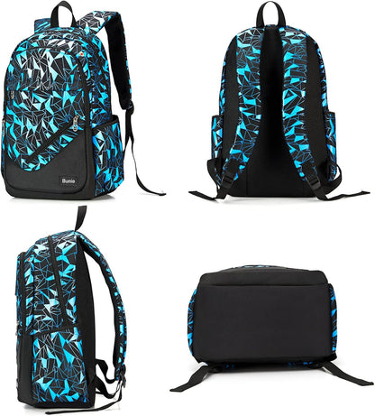 3-teiliges Schulrucksack-Set, Blau L