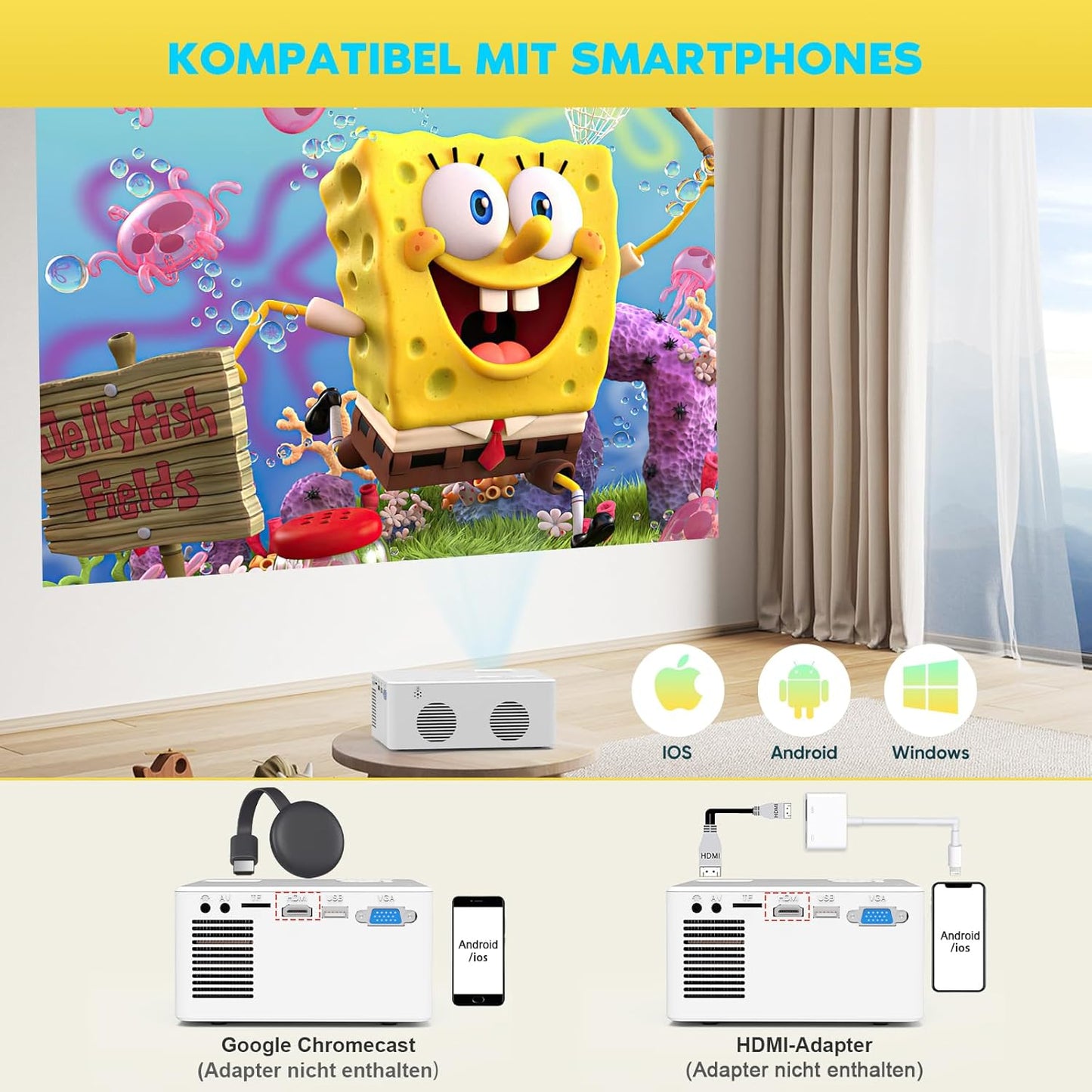 Mini Beamer mit Bluetoothfunktion