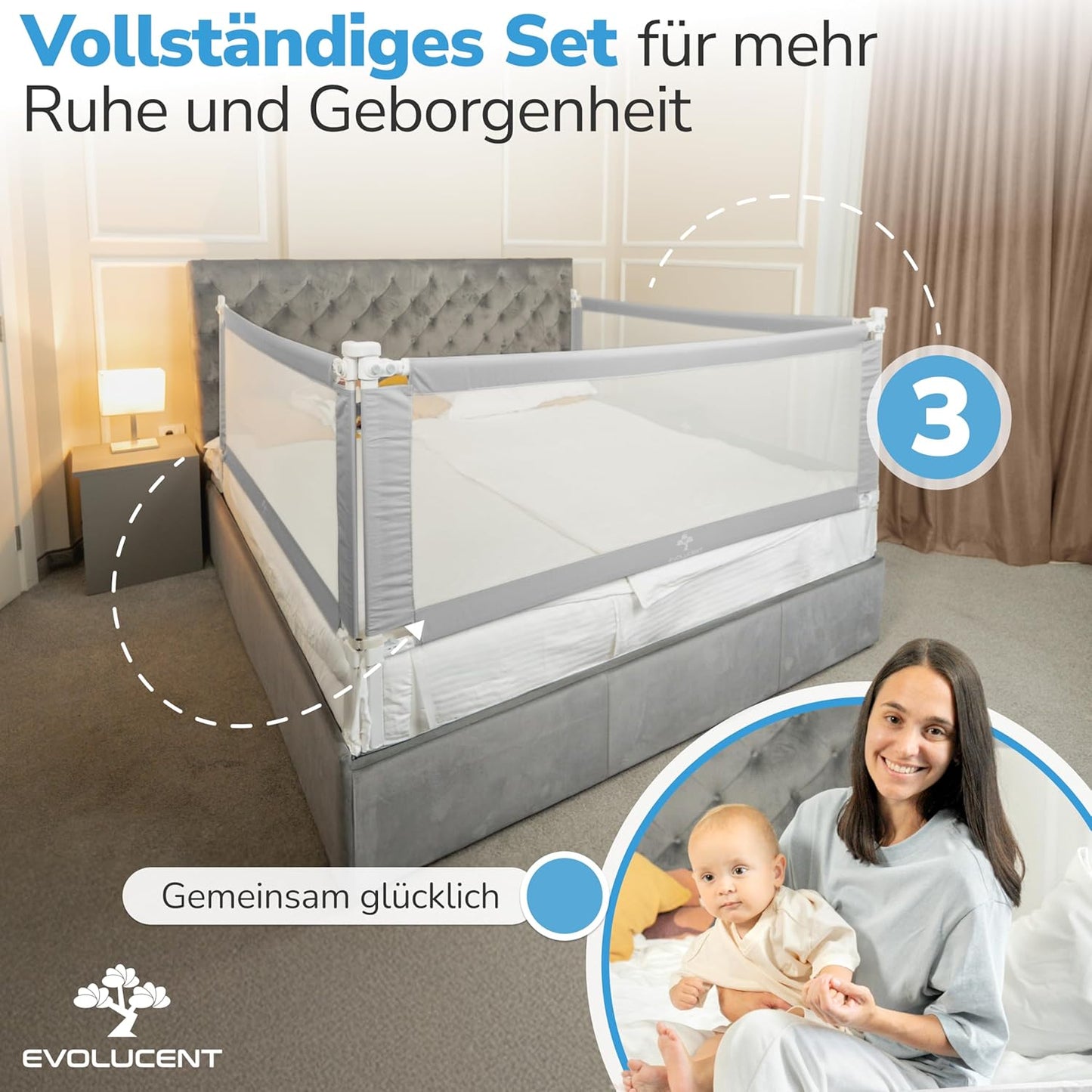 Bettgitter für Boxspringbetten, 200 cm