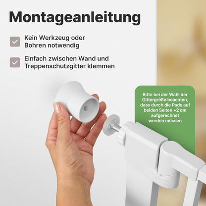 Wandschutzpads für Tür- und Treppengitter, Wandschutzpads