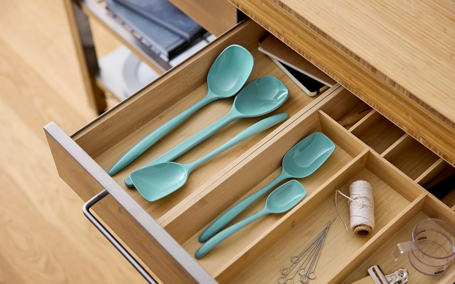 Classic 4-teiliges Kochlöffel-Set , hitzebeständig, Nordic Green One Size