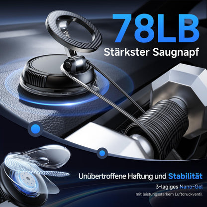 Handyhalterung für Auto mit Magnetstärke, Schwarz