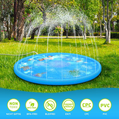 Splash Pad - Sprinkler-Wassermatte für Kinder & Haustiere, Blau