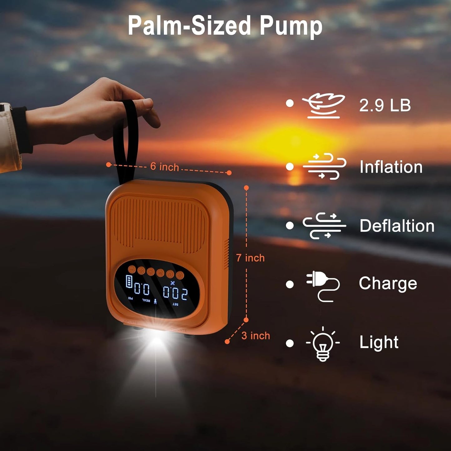 Elektrische SUP Pumpe mit dualer Schnellinflation, Standardversion