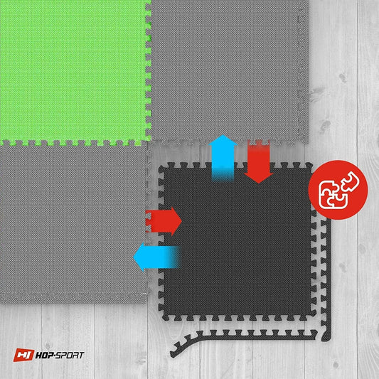 9er-Set rutschfeste Puzzlematte für Fitnessgeräte-Bodenschutz