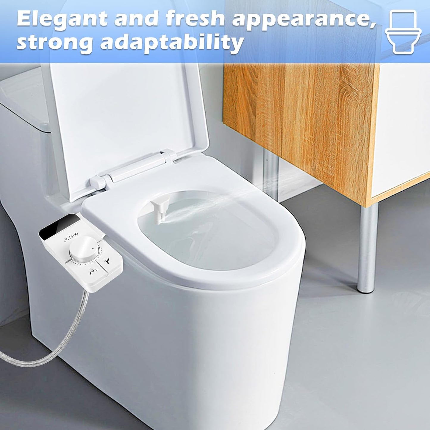 Bidet Toilettenaufsatz mit Doppeldüsen
