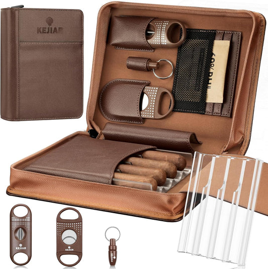 Zigarren Humidor-Etui Geschenkset, Brown