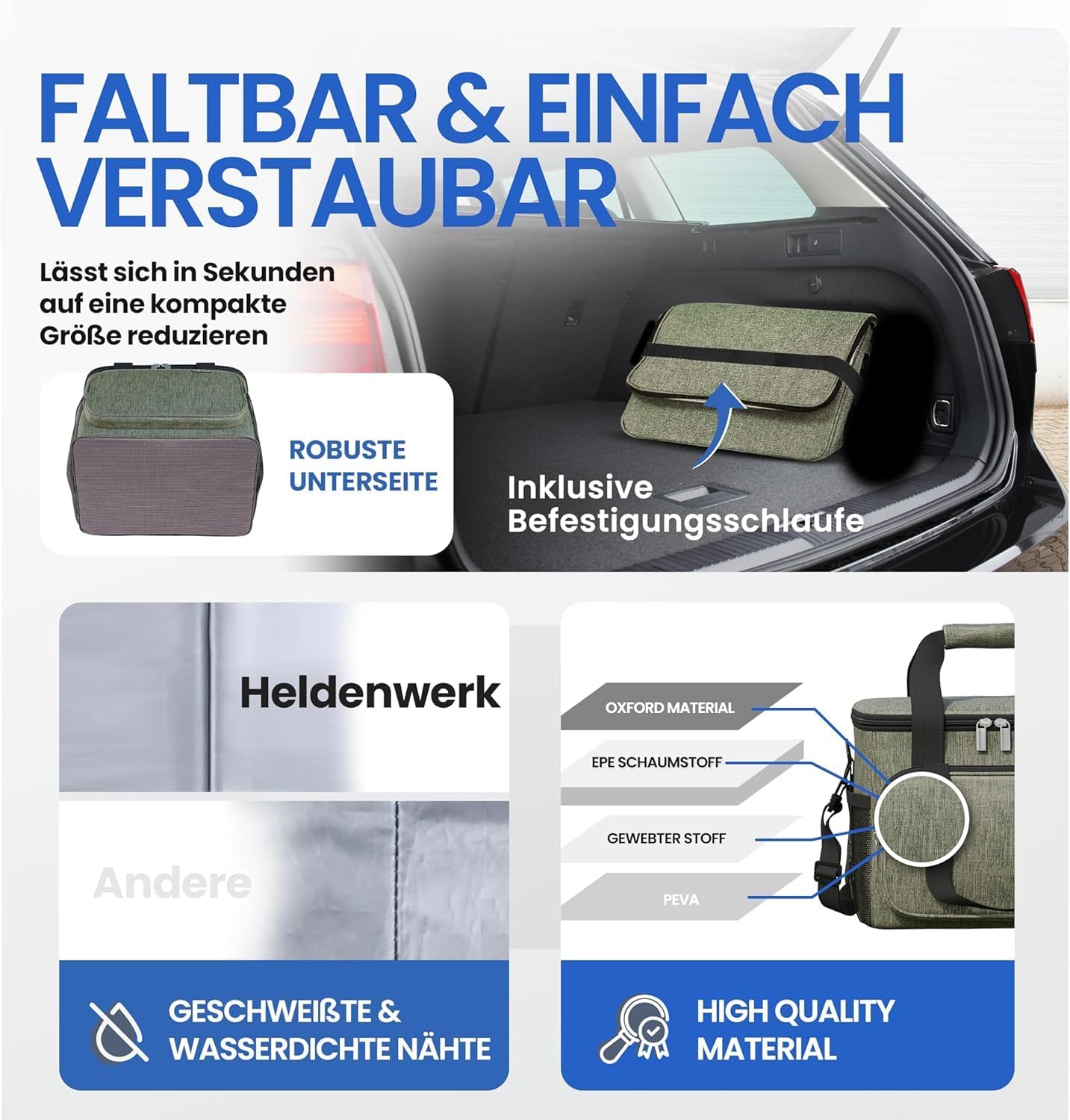 Kühltasche, 10 Liter, 10L (L29 x B20 x H22 cm) Olivgrün