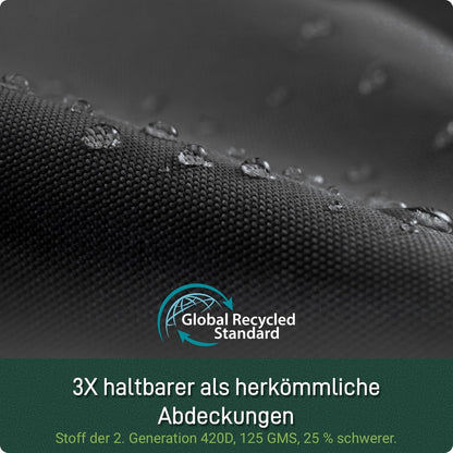 Gartenliege Abdeckung Wasserdicht & Reissfest, Schwarz 200x75x40/70cm 1