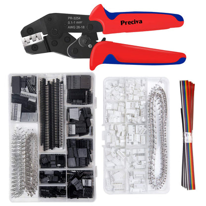 Crimpzangen mit Steckverbindern, 0.1-1 mm² Set